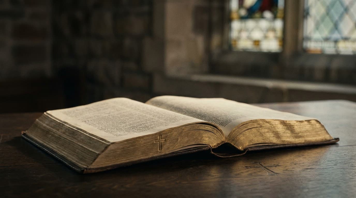 An open Bible prepared for teaching